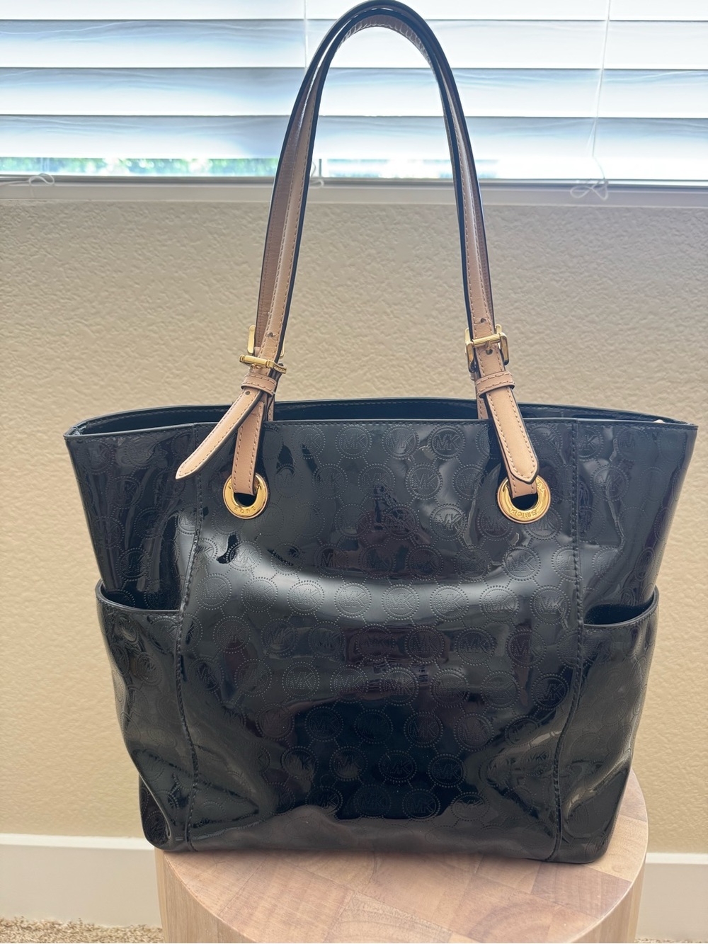 Michael Michael Kors Black Patent Leather Tote